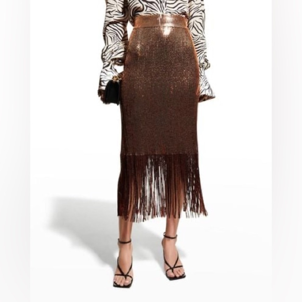 Adriana Iglesias Lanna Sequin Midi-Skirt